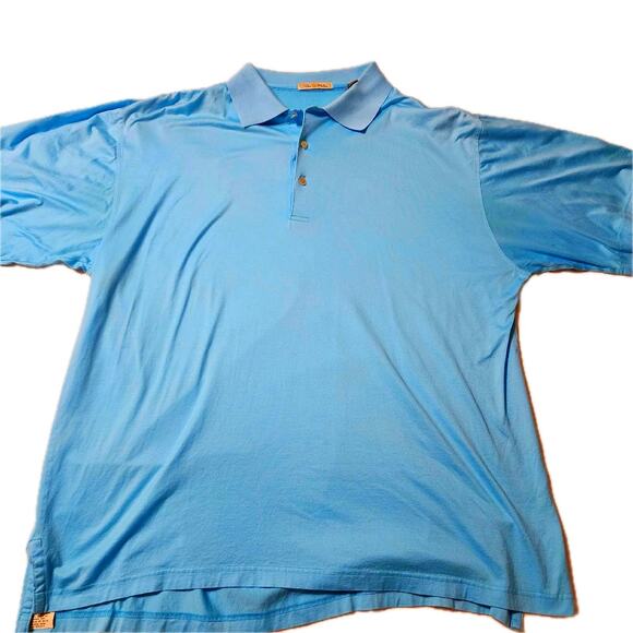 Peter Millar Robin Egg Blue Polo - 100% Double-Mercerized Cotton - Size XL - Picture 3 of 10